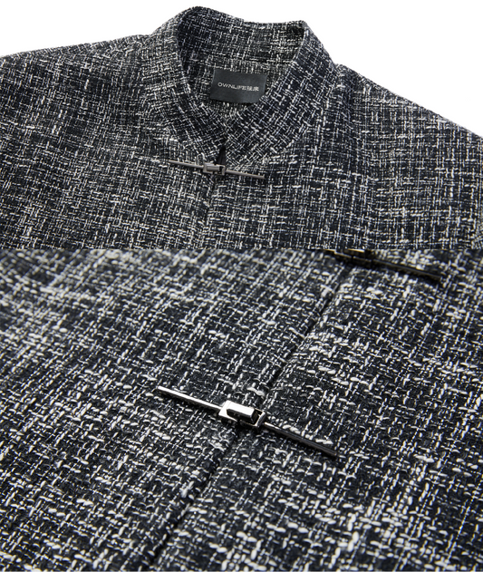 OWNLIFE stand-up collar metal buckle coat - MIKE.