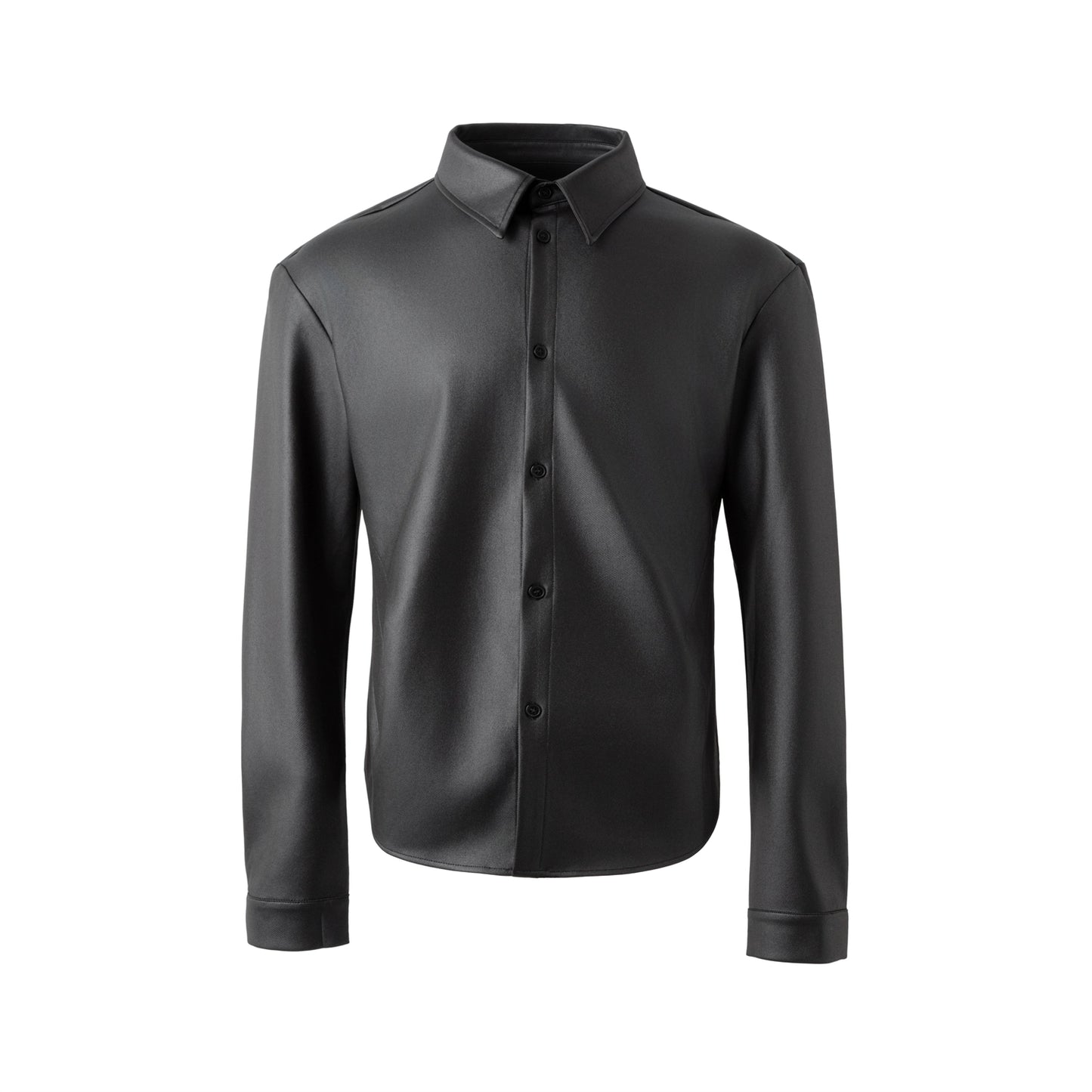 FRKM SCD Twill Light-Coated Cinched Waist Long Sleeve Shirt - ENDER.