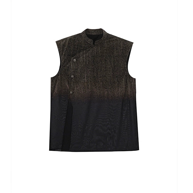 JIECHI black loose sleeveless stand-up collar top - NIAL.