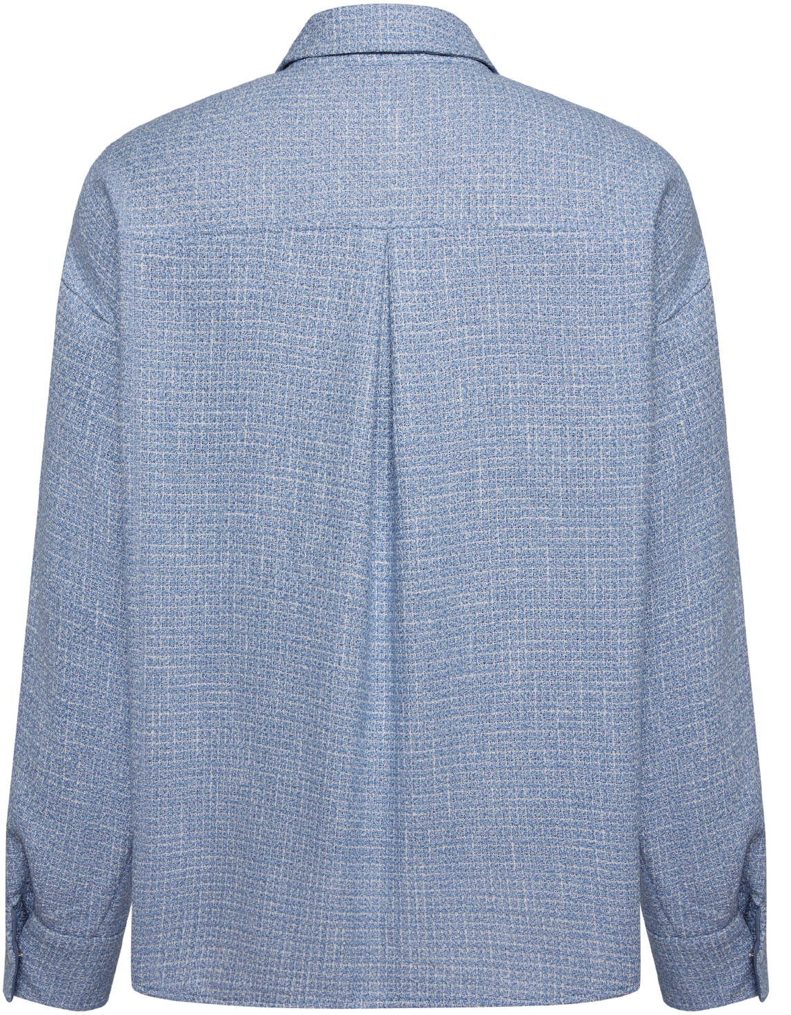 OWNLIFE blue slanted collar long sleeve casual shirt - JAW.