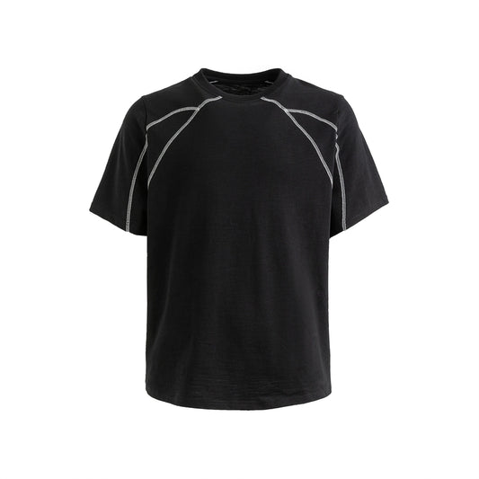 FRKM SCD Line Design/Curved Line Black Short Sleeve Unisex T-Shirt - FERB.