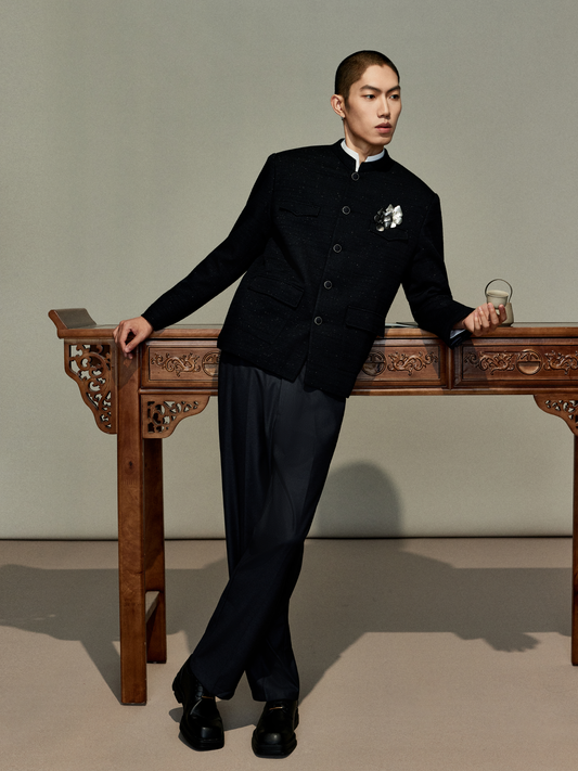 OWNLIFE cotton padded jacket with mulberry silk cotton liner - SILAS.