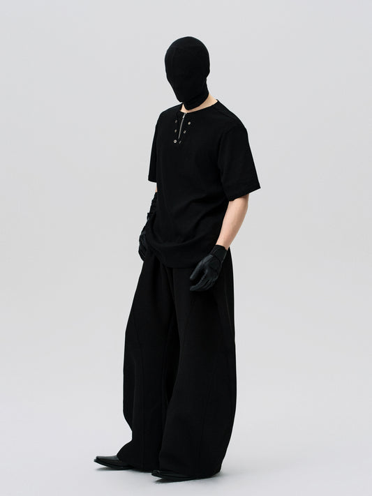FRKM SCD Stitched V-Neck Deconstructed Ice Short Sleeve T-Shirt - QUOTA.