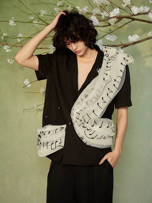 JIECHI Short Sleeve Men's Appliqué Shirt - GUSTAVO.