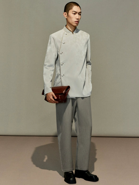 OWNLIFE stand-up collar leather jacket - CHRIS.