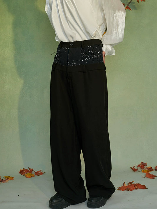 JIECHI straight-leg loose suit pants - SATIRE.