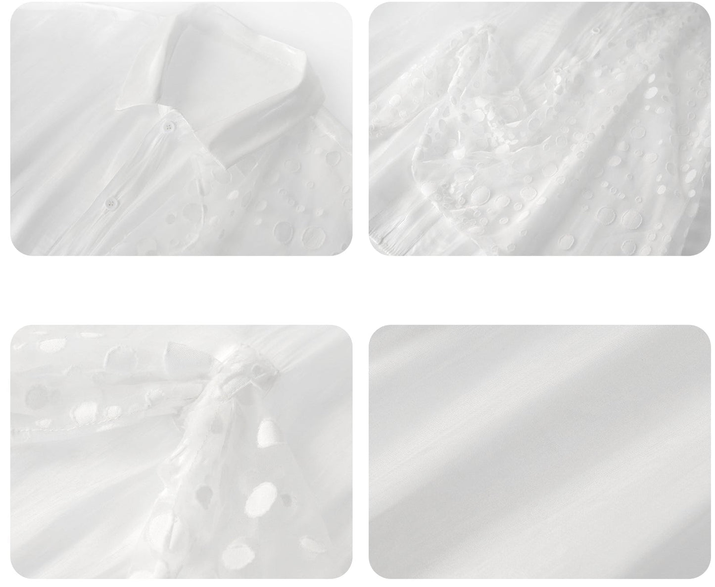 JIECHI loose casual white long-sleeved shirt - QUIN.