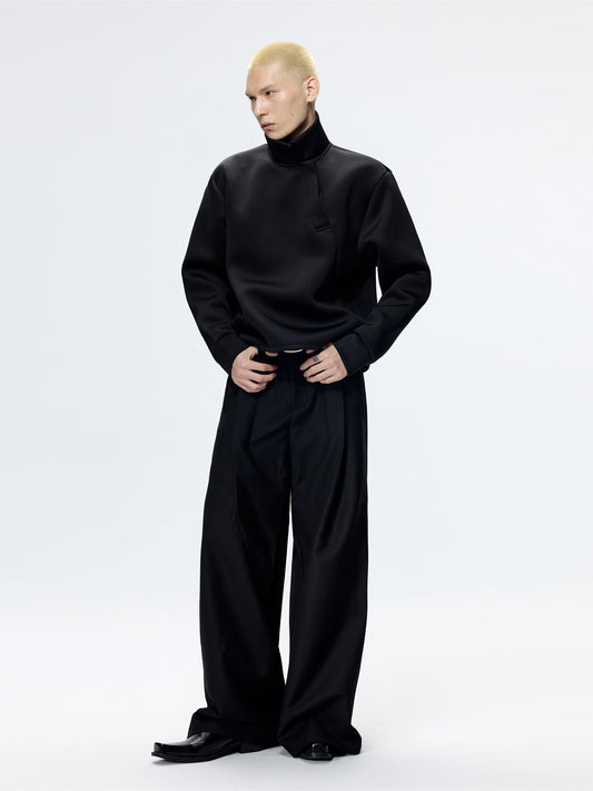 FRKM SCD Slanted Neck Deconstructed Cotton Sweatshirt Top - GRENADE.