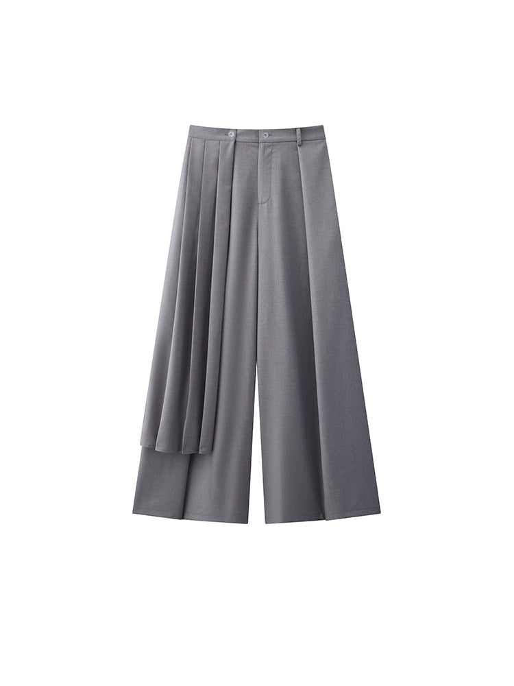 JIECHI horse face culottes irregular loose casual trousers - VIENNA.