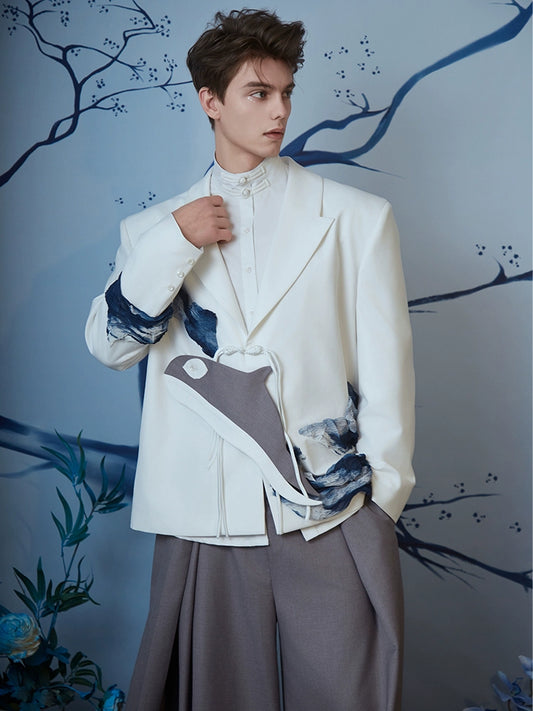 JIECHI loose buckle blazer high-end suit - UMBRA.