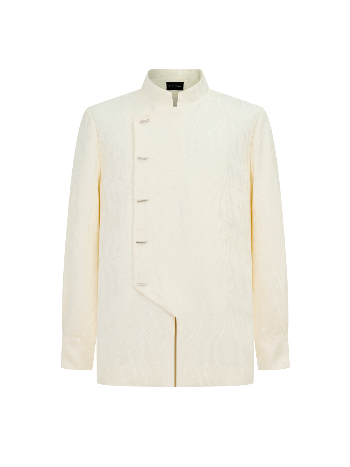 OWNLIFE white willow leaf jacquard brocade jacket and suit set - DREAM.