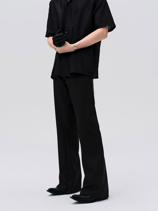 FRKM SCD slightly elastic stiff fabric three-dimensional flared pants - LESTER.