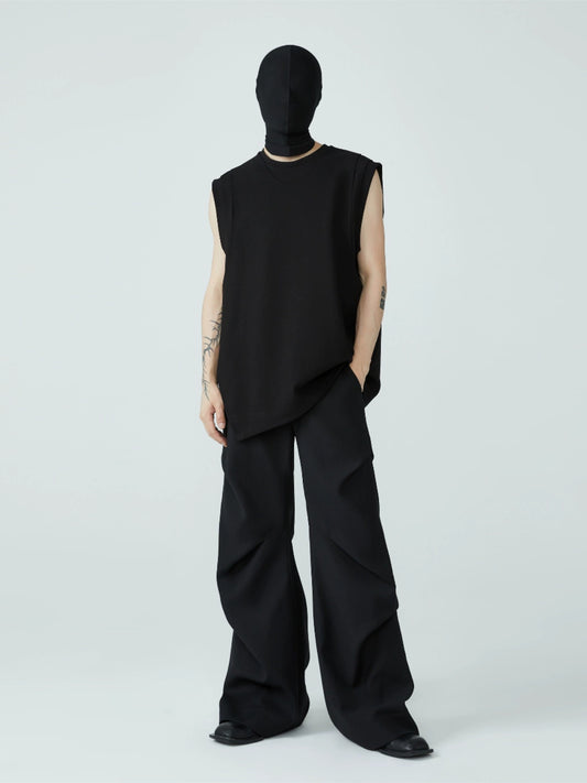 FRKM SCD deconstructed loose asymmetric sleeveless vest- CARTER.
