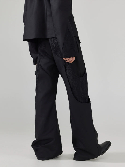 FRKM SCD Deconstructed Black Slightly Flared Pants and Suit Set - OMAR.