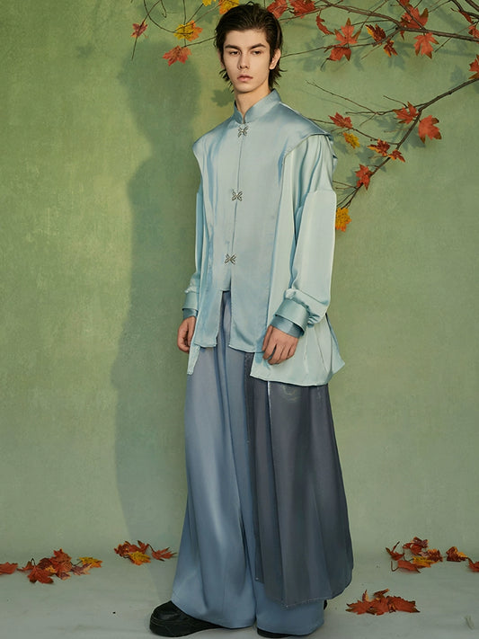 JIECHI horse-faced culottes loose casual trousers- TRISTAN.