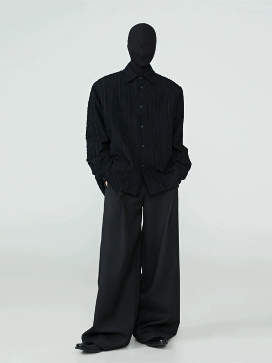 FRKM SCD Raw Edges Stitched Loose Long Sleeve Top - INA.