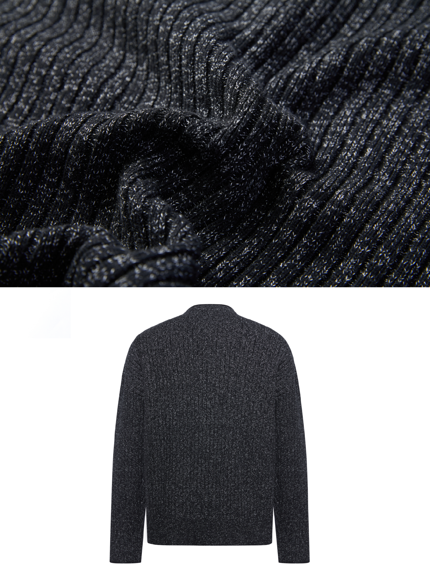 OWNLIFE Wool Black Stand Collar Patch Pocket Coat -MICHEAL.