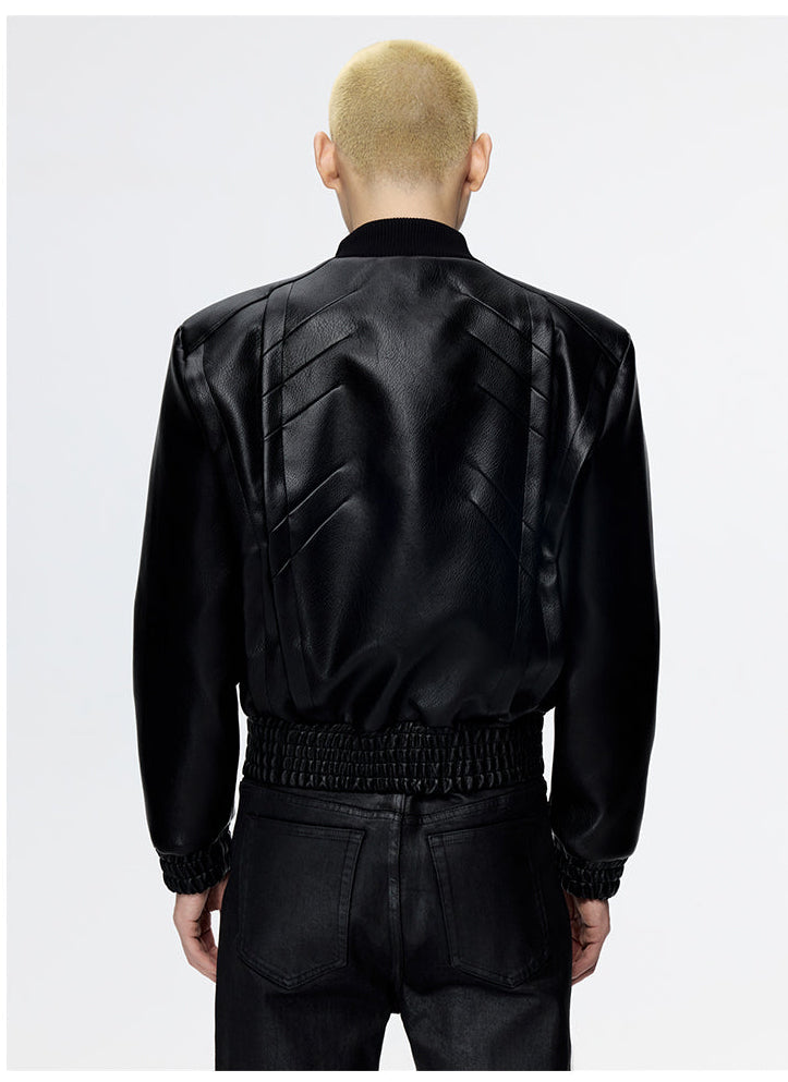 FRKM SCD Deconstructed Motorcycle Windproof Short Leather Jacket -KIRK.