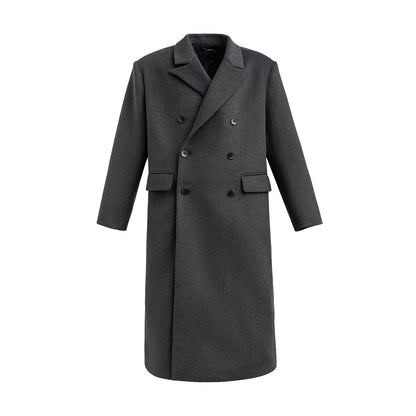 FRKM SCD Double Breasted Cashmere Thickened Wool Midi Jacket - NONNY.