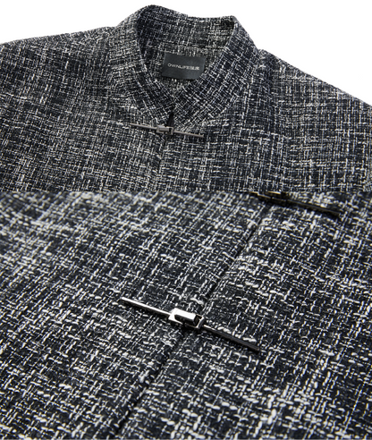 OWNLIFE  stand-up collar metal buckle coat - MIKE.