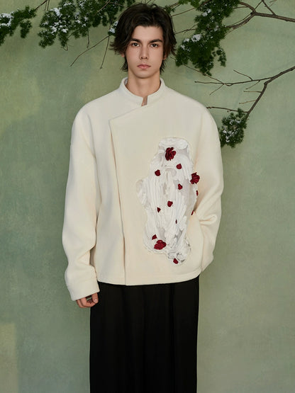 JIECHI  embroidered loose long-sleeved jacket- FRANK.