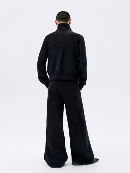 FRKM SCD Large Stand Collar Black Zip Sweatshirt and Pant Set - YEAR.