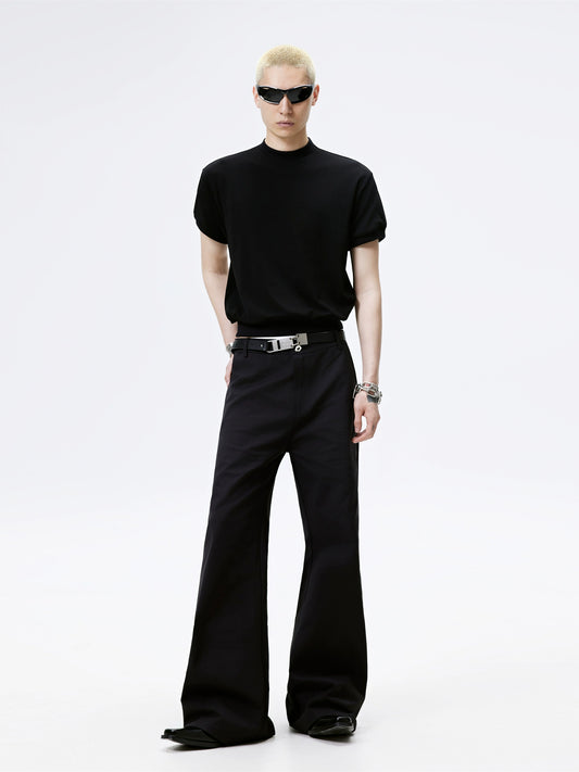 FRKM SCD Ribbed Waist Stretch Short Sleeve Versatile T-Shirt - FAST.