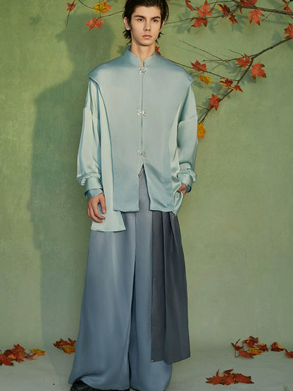 JIECHI horse-faced culottes loose casual trousers- TRISTAN.