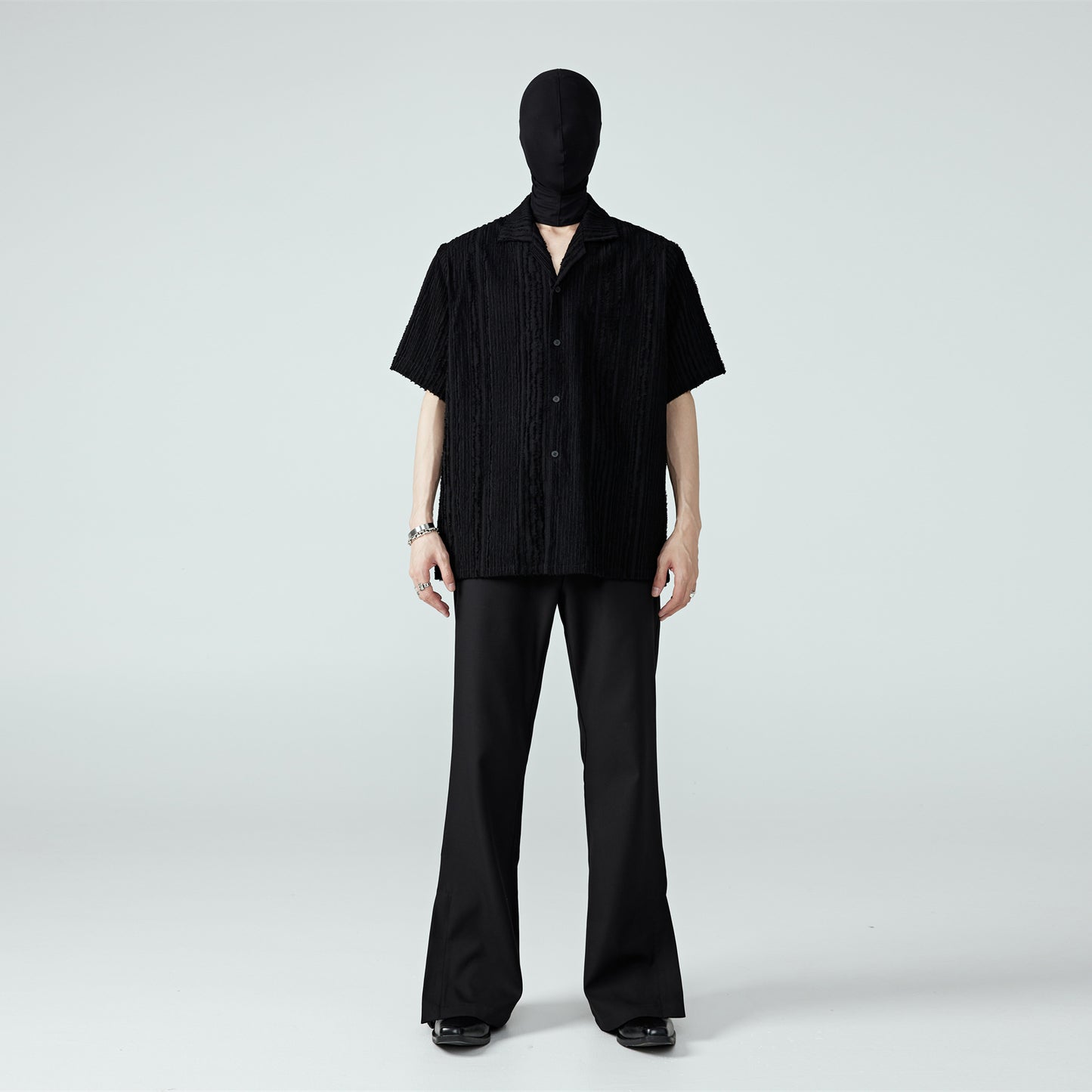 FRKM SCD Fleece panels/raw fringe Short sleeve shirt T-shirt - EDEN.