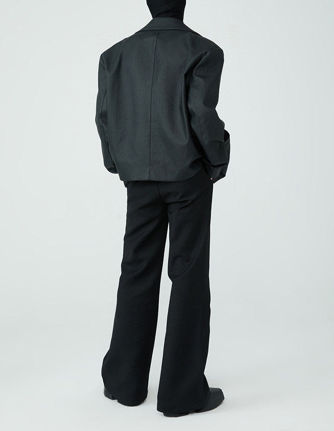 FRKM SCD SS Buckle Minimalist PU Leather Black Slim Fit Jacket - ISAAC.
