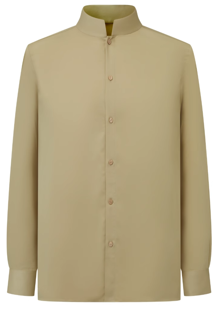 OWNLIFE Stand-up Collar Bamboo Fiber Shell Buckle Shirt - AURA.