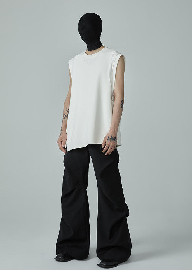 FRKM SCD SS Casual Summer Pleated Loose Flare Suit Pants -DANA.