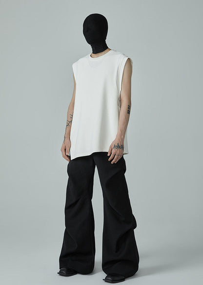 FRKM SCD SS Casual Summer Pleated Loose Flare Suit Pants -DANA.