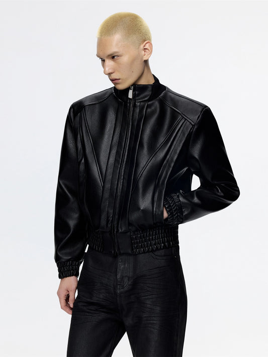 FRKM SCD Deconstructed Motorcycle Windproof Short Leather Jacket -KIRK.