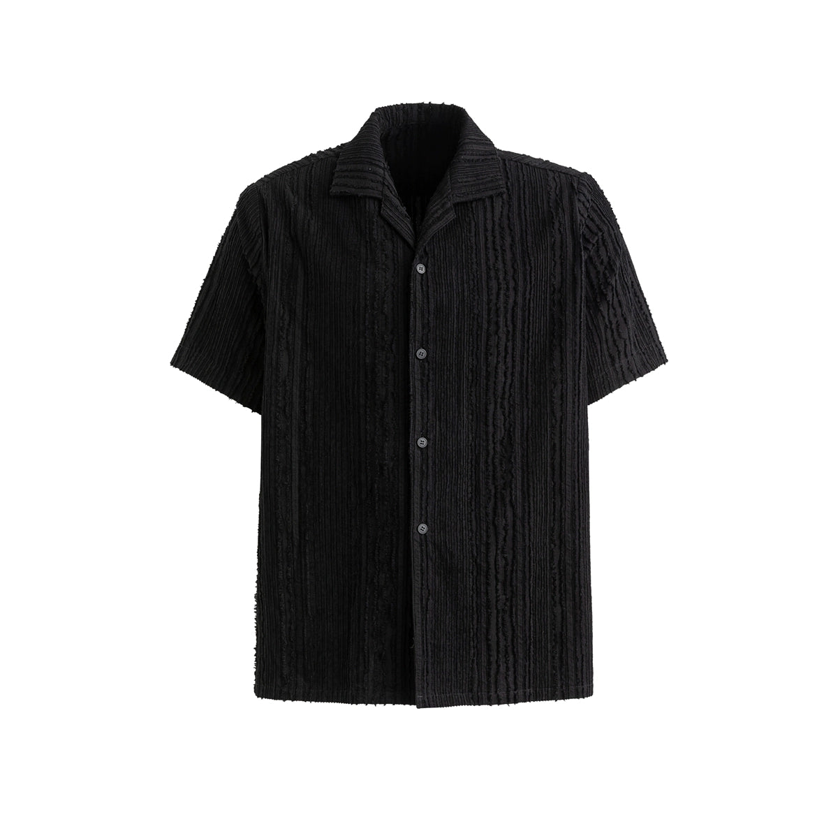 FRKM SCD Fleece panels/raw fringe Short sleeve shirt T-shirt - EDEN.
