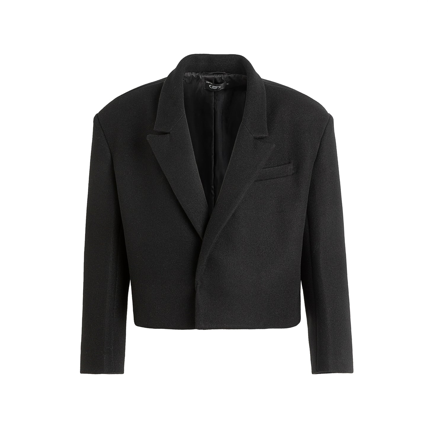 FRKM SCD Tweed Suit Black Loose Jacket with Concealed Buttons - BONNIE.