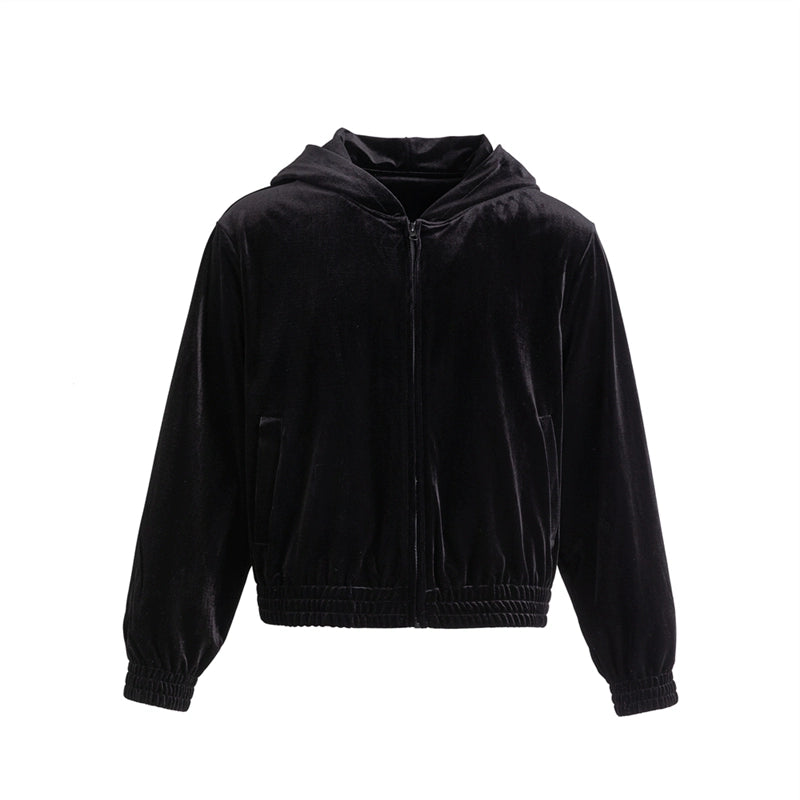 FRKM SCD Textured Velvet Sweatshirt Cardigan Jacket - GHOST.