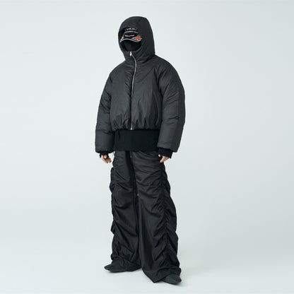 FRKM SCD FW 90 White Duck Down Thick Hooded Neutral Short Jacket - MALCOLM.