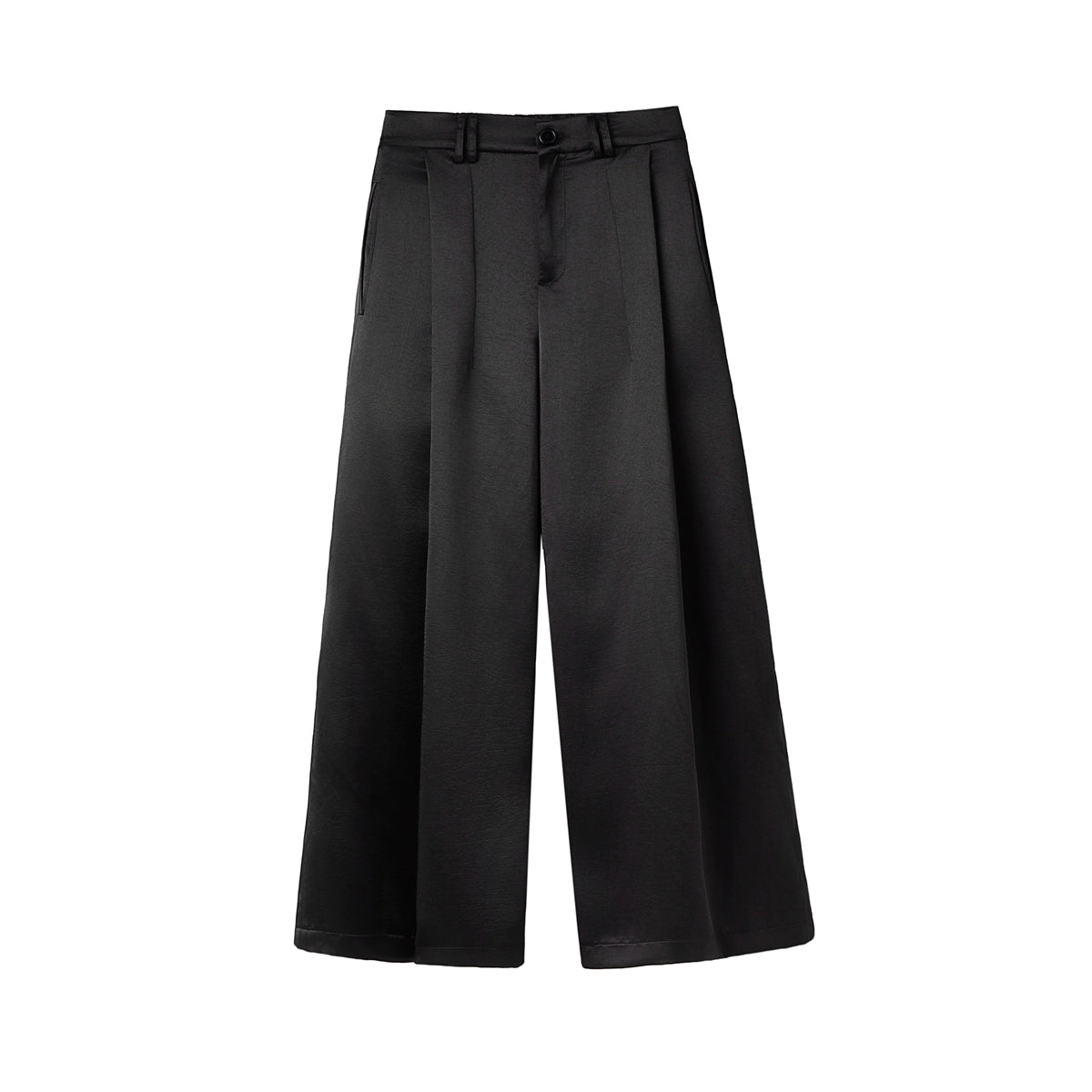 FRKM SCD Gilded Satin Drape Loose Wide-leg Pants and Top - GRANT.