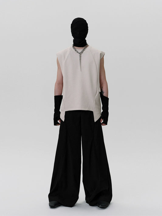 FRKM SCD Deconstructed Sleeveless Shoulder Vest - IRIS.