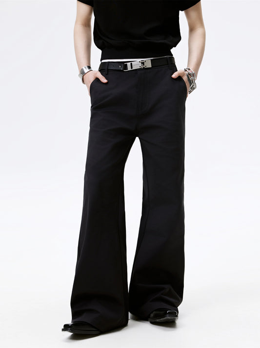 FRKM SCD Black Straight Casual Bootcut Basic Pants - XYLO.