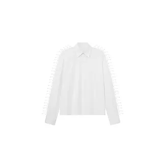 JIECHI white loose long-sleeved shirt - LEON.