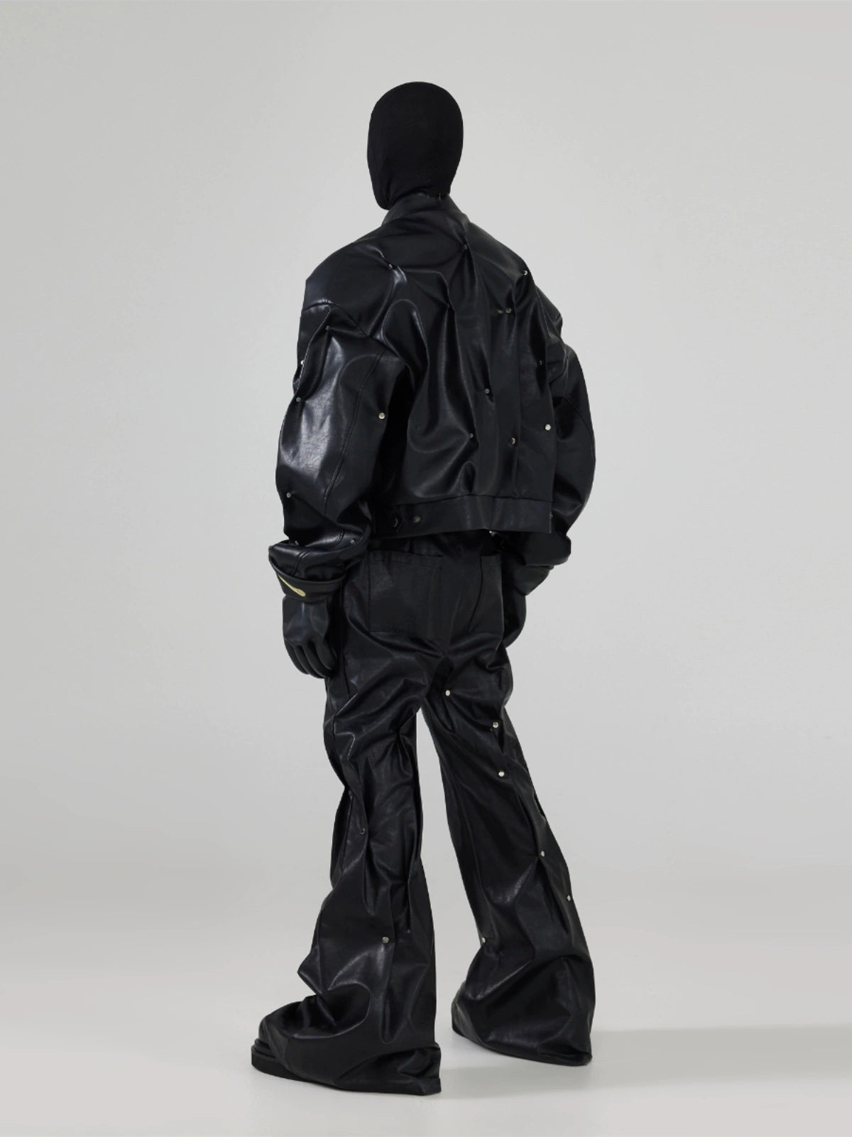 FRKM SCD Handmade rivet inlay pinch pleats leather jacket pant - LONDON.