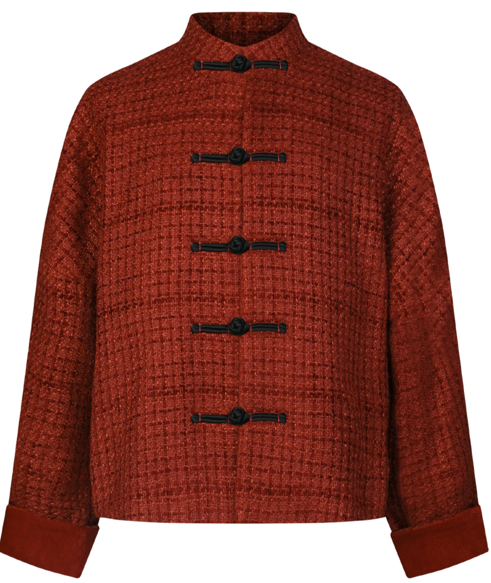 OWNLIFE Tang tweed buckle high end coat  - KENDY.