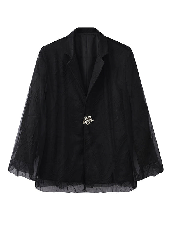 JIECHI silhouette high-end loose suit top- GREG.