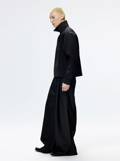 FRKM SCD Slanted Neck Deconstructed Cotton Sweatshirt Top - GRENADE.