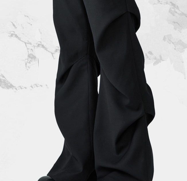 FRKM SCD SS Casual Summer Pleated Loose Flare Suit Pants -DANA.