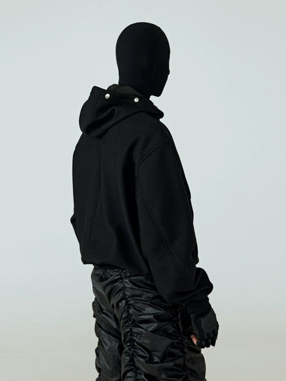 FRKM SCD Mask Deconstructed Paneled Studded Hooded Cardigan- PHARRELL.