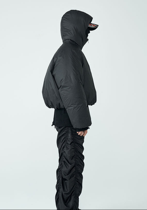 FRKM SCD FW 90 White Duck Down Thick Hooded Neutral Short Jacket - MALCOLM.
