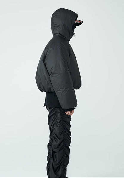 FRKM SCD FW 90 White Duck Down Thick Hooded Neutral Short Jacket - MALCOLM.